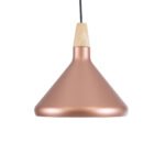 GLOBOSTAR® FERCLA 01224 Μοντέρνο Κρεμαστό Φωτιστικό Οροφής με Ντουί 1 x E27 AC 220-240V IP20 - Χάλκινο & Λευκό - Μ27 x Π27 x Υ25cm - Image 5