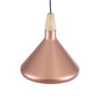 GLOBOSTAR® FERCLA 01224 Μοντέρνο Κρεμαστό Φωτιστικό Οροφής με Ντουί 1 x E27 AC 220-240V IP20 - Χάλκινο & Λευκό - Μ27 x Π27 x Υ25cm - Image 7