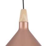 GLOBOSTAR® FERCLA 01224 Μοντέρνο Κρεμαστό Φωτιστικό Οροφής με Ντουί 1 x E27 AC 220-240V IP20 - Χάλκινο & Λευκό - Μ27 x Π27 x Υ25cm - Image 8