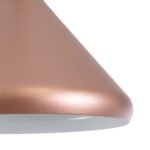 GLOBOSTAR® FERCLA 01224 Μοντέρνο Κρεμαστό Φωτιστικό Οροφής με Ντουί 1 x E27 AC 220-240V IP20 - Χάλκινο & Λευκό - Μ27 x Π27 x Υ25cm - Image 9