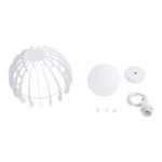 GLOBOSTAR® INGLEY 01225 Μοντέρνο Κρεμαστό Φωτιστικό Οροφής με Ντουί 1 x E27 AC 220-240V IP20 - Λευκό - Μ26 x Π26 x Υ21cm - Image 11