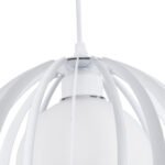 GLOBOSTAR® INGLEY 01225 Μοντέρνο Κρεμαστό Φωτιστικό Οροφής με Ντουί 1 x E27 AC 220-240V IP20 - Λευκό - Μ26 x Π26 x Υ21cm - Image 8