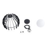 GLOBOSTAR® INGLEY 01226 Μοντέρνο Κρεμαστό Φωτιστικό Οροφής με Ντουί 1 x E27 AC 220-240V IP20 - Μαύρο & Λευκό - Μ26 x Π26 x Υ21cm - Image 11