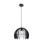 GLOBOSTAR® INGLEY 01226 Μοντέρνο Κρεμαστό Φωτιστικό Οροφής με Ντουί 1 x E27 AC 220-240V IP20 - Μαύρο & Λευκό - Μ26 x Π26 x Υ21cm - Image 4