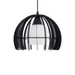 GLOBOSTAR® INGLEY 01226 Μοντέρνο Κρεμαστό Φωτιστικό Οροφής με Ντουί 1 x E27 AC 220-240V IP20 - Μαύρο & Λευκό - Μ26 x Π26 x Υ21cm - Image 5