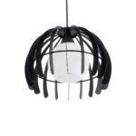 GLOBOSTAR® INGLEY 01226 Μοντέρνο Κρεμαστό Φωτιστικό Οροφής με Ντουί 1 x E27 AC 220-240V IP20 - Μαύρο & Λευκό - Μ26 x Π26 x Υ21cm - Image 6