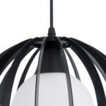 GLOBOSTAR® INGLEY 01226 Μοντέρνο Κρεμαστό Φωτιστικό Οροφής με Ντουί 1 x E27 AC 220-240V IP20 - Μαύρο & Λευκό - Μ26 x Π26 x Υ21cm - Image 8