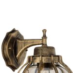 GLOBOSTAR® ETOILE 01227 Vintage Φωτιστικό Τοίχου - Απλίκα με Ντουί 1 x E27 AC 220-240V IP20 - Μπρούτζινο & Μελί - Μ19 x Π21 x Υ34cm - Image 6