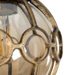 GLOBOSTAR® ETOILE 01227 Vintage Φωτιστικό Τοίχου - Απλίκα με Ντουί 1 x E27 AC 220-240V IP20 - Μπρούτζινο & Μελί - Μ19 x Π21 x Υ34cm - Image 7