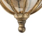 GLOBOSTAR® ETOILE 01227 Vintage Φωτιστικό Τοίχου - Απλίκα με Ντουί 1 x E27 AC 220-240V IP20 - Μπρούτζινο & Μελί - Μ19 x Π21 x Υ34cm - Image 8