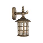 GLOBOSTAR® PHAROS 01228 Vintage Φωτιστικό Τοίχου - Απλίκα με Ντουί 1 x E27 AC 220-240V IP20 - Μπρούτζινο Εφέ Σκουριάς - Μ17 x Π19 x Υ29cm - Image 4