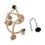 GLOBOSTAR® HAMTINE 01229 Vintage Κρεμαστό Φωτιστικό Οροφής με Ντουί 6 x E27 AC 220-240V IP20 - Μαύρο & Μπεζ - Μ40 x Π40 x Υ92cm - Image 11