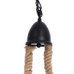 GLOBOSTAR® HAMTINE 01229 Vintage Κρεμαστό Φωτιστικό Οροφής με Ντουί 6 x E27 AC 220-240V IP20 - Μαύρο & Μπεζ - Μ40 x Π40 x Υ92cm - Image 8