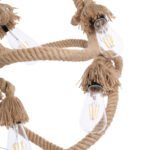 GLOBOSTAR® HAMTINE 01229 Vintage Κρεμαστό Φωτιστικό Οροφής με Ντουί 6 x E27 AC 220-240V IP20 - Μαύρο & Μπεζ - Μ40 x Π40 x Υ92cm - Image 9