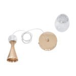 GLOBOSTAR® JADORE 01232 Μοντέρνο Κρεμαστό Φωτιστικό Οροφής LED 5W 400lm 120° AC 220-240V IP20 Θερμό Λευκό 3000K - Lumileds SMD Chip - Χρυσό & Διάφανο - Μ8 x Π8 x Υ26cm - 2 Χρόνια Εγγύηση - Image 11