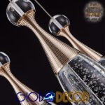 GLOBOSTAR® JADORE 01232 Μοντέρνο Κρεμαστό Φωτιστικό Οροφής LED 5W 400lm 120° AC 220-240V IP20 Θερμό Λευκό 3000K - Lumileds SMD Chip - Χρυσό & Διάφανο - Μ8 x Π8 x Υ26cm - 2 Χρόνια Εγγύηση - Image 13