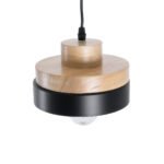 GLOBOSTAR® RUHIEL 01233 Μοντέρνο Κρεμαστό Φωτιστικό Οροφής με Ντουί 1 x E27 AC 220-240V IP20 - Μαύρο & Μπεζ - Μ18 x Π18 x Υ12cm - Image 7