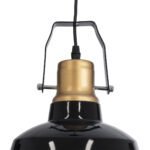 GLOBOSTAR® DEVOTA 01235 Vintage Κρεμαστό Φωτιστικό Οροφής με Ντουί 1 x E27 AC 220-240V IP20 - Μαύρο & Χρυσό - Μ22 x Π22 x Υ30cm - Image 8