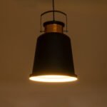 GLOBOSTAR® NUNZIATA 01236 Vintage Κρεμαστό Φωτιστικό Οροφής με Ντουί 1 x E27 AC 220-240V IP20 - Μαύρο & Χρυσό - Μ26 x Π26 x Υ40cm - Image 3