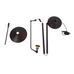 GLOBOSTAR® SILENE 01243 Vintage Επιδαπέδιο Φωτιστικό με Ντουί 1 x E27 AC 220-240V IP20 - Μαύρο & Χρυσό - Μ30 x Π30 x Υ194cm - Image 13