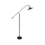 GLOBOSTAR® SILENE 01243 Vintage Επιδαπέδιο Φωτιστικό με Ντουί 1 x E27 AC 220-240V IP20 - Μαύρο & Χρυσό - Μ30 x Π30 x Υ194cm - Image 4