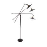 GLOBOSTAR® SILENE 01243 Vintage Επιδαπέδιο Φωτιστικό με Ντουί 1 x E27 AC 220-240V IP20 - Μαύρο & Χρυσό - Μ30 x Π30 x Υ194cm - Image 6