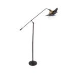 GLOBOSTAR® SILENE 01243 Vintage Επιδαπέδιο Φωτιστικό με Ντουί 1 x E27 AC 220-240V IP20 - Μαύρο & Χρυσό - Μ30 x Π30 x Υ194cm - Image 7