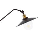 GLOBOSTAR® SILENE 01243 Vintage Επιδαπέδιο Φωτιστικό με Ντουί 1 x E27 AC 220-240V IP20 - Μαύρο & Χρυσό - Μ30 x Π30 x Υ194cm - Image 8