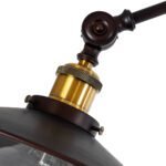 GLOBOSTAR® SILENE 01243 Vintage Επιδαπέδιο Φωτιστικό με Ντουί 1 x E27 AC 220-240V IP20 - Μαύρο & Χρυσό - Μ30 x Π30 x Υ194cm - Image 9