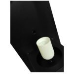 GLOBOSTAR® ODILIA 01245 Vintage Φωτιστικό Τοίχου - Απλίκα με Ντουί 1 x E27 AC 220-240V IP20 - Μαύρο & Μπεζ - Μ10 x Π14 x Υ30cm - Image 5