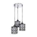 GLOBOSTAR® RAINELDA 01246 Μοντέρνο Κρεμαστό Φωτιστικό Οροφής με Ντουί 3 x E27 AC 220-240V IP20 - Μαύρο & Λευκό - Μ35 x Π35 x Υ110cm - Image 4