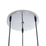 GLOBOSTAR® RAINELDA 01246 Μοντέρνο Κρεμαστό Φωτιστικό Οροφής με Ντουί 3 x E27 AC 220-240V IP20 - Μαύρο & Λευκό - Μ35 x Π35 x Υ110cm - Image 8