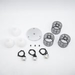 GLOBOSTAR® RAINELDA 01246 Μοντέρνο Κρεμαστό Φωτιστικό Οροφής με Ντουί 3 x E27 AC 220-240V IP20 - Μαύρο & Λευκό - Μ35 x Π35 x Υ110cm - Image 9