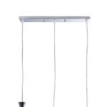 GLOBOSTAR® BOUQUET 01249 Μοντέρνο Κρεμαστό Φωτιστικό Οροφής με Ντουί 3 x E27 AC 220-240V IP20 - Ασημί & Μωβ - Μ66 x Π18 x Υ24cm - Image 8