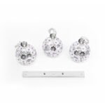 GLOBOSTAR® BOUQUET 01249 Μοντέρνο Κρεμαστό Φωτιστικό Οροφής με Ντουί 3 x E27 AC 220-240V IP20 - Ασημί & Μωβ - Μ66 x Π18 x Υ24cm - Image 9