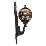 GLOBOSTAR® CORNELIA 01250 Vintage Φωτιστικό Τοίχου - Απλίκα με Ντουί 1 x E27 AC 220-240V IP20 - Καφέ & Χρυσό - Μ20 x Π32 x Υ55cm - Image 4