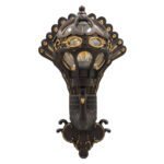 GLOBOSTAR® CORNELIA 01250 Vintage Φωτιστικό Τοίχου - Απλίκα με Ντουί 1 x E27 AC 220-240V IP20 - Καφέ & Χρυσό - Μ20 x Π32 x Υ55cm - Image 5