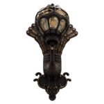 GLOBOSTAR® CORNELIA 01250 Vintage Φωτιστικό Τοίχου - Απλίκα με Ντουί 1 x E27 AC 220-240V IP20 - Καφέ & Χρυσό - Μ20 x Π32 x Υ55cm - Image 8