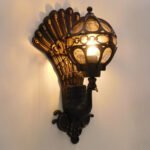 GLOBOSTAR® CORNELIA 01250 Vintage Φωτιστικό Τοίχου - Απλίκα με Ντουί 1 x E27 AC 220-240V IP20 - Καφέ & Χρυσό - Μ20 x Π32 x Υ55cm - Image 3