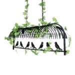 GLOBOSTAR® NEST 01255 Vintage Κρεμαστό Φωτιστικό Οροφής με Ντουί 4 x E27 AC 220-240V IP20 - Mαύρο & Πράσινο - Μ103 x Π34 x Υ36.5cm - Image 7