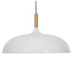 GLOBOSTAR® VALLETE 01256 Μοντέρνο Κρεμαστό Φωτιστικό Οροφής με Ντουί 1 x E27 AC 220-240V IP20 - Λευκό & Μπεζ - Μ45 x Π45 x Υ27cm - Image 3