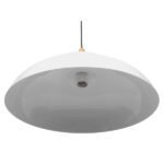 GLOBOSTAR® VALLETE 01256 Μοντέρνο Κρεμαστό Φωτιστικό Οροφής με Ντουί 1 x E27 AC 220-240V IP20 - Λευκό & Μπεζ - Μ45 x Π45 x Υ27cm - Image 6