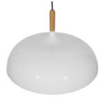 GLOBOSTAR® VALLETE 01256 Μοντέρνο Κρεμαστό Φωτιστικό Οροφής με Ντουί 1 x E27 AC 220-240V IP20 - Λευκό & Μπεζ - Μ45 x Π45 x Υ27cm - Image 5