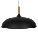 GLOBOSTAR® VALLETE 01258 Μοντέρνο Κρεμαστό Φωτιστικό Οροφής με Ντουί 1 x E27 AC 220-240V IP20 - Μαύρο & Μπεζ - Μ45 x Π45 x Υ27cm - Image 4