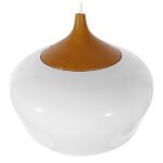 GLOBOSTAR® VILI 01260 Μοντέρνο Κρεμαστό Φωτιστικό Οροφής με Ντουί 1 x E27 AC 220-240V IP20 - Λευκό & Μπεζ - Μ35 x Π35 x Υ27cm - Image 3