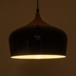 GLOBOSTAR® VILI 01261 Μοντέρνο Κρεμαστό Φωτιστικό Οροφής με Ντουί 1 x E27 AC 220-240V IP20 - Μαύρο & Μπεζ - Μ35 x Π35 x Υ27cm - Image 3