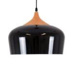 GLOBOSTAR® VILI 01261 Μοντέρνο Κρεμαστό Φωτιστικό Οροφής με Ντουί 1 x E27 AC 220-240V IP20 - Μαύρο & Μπεζ - Μ35 x Π35 x Υ27cm - Image 5