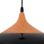 GLOBOSTAR® VILI 01261 Μοντέρνο Κρεμαστό Φωτιστικό Οροφής με Ντουί 1 x E27 AC 220-240V IP20 - Μαύρο & Μπεζ - Μ35 x Π35 x Υ27cm - Image 8