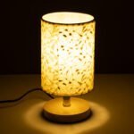 GLOBOSTAR® MOSAIC 01262 Κλασικό Επιτραπέζιο Φωτιστικό Πορτατίφ με Ντουί 1 x E27 AC 220-240V IP20 - Μπεζ & Χρυσό - Μ14 x Π14 x Υ26cm - Image 3