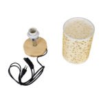 GLOBOSTAR® MOSAIC 01262 Κλασικό Επιτραπέζιο Φωτιστικό Πορτατίφ με Ντουί 1 x E27 AC 220-240V IP20 - Μπεζ & Χρυσό - Μ14 x Π14 x Υ26cm - Image 9